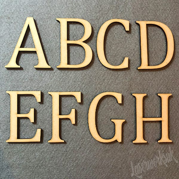 Wooden Letters & Numbers 2cm-40cm | Toy Box | Laserworksuk - LaserworksUK