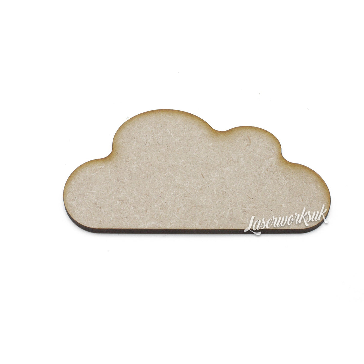 Wooden MDF Cloud Shape - Solid Cloud For Crafts - LaserworksUK