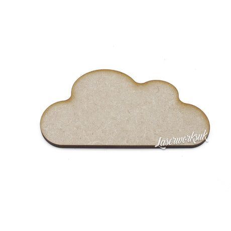 Wooden MDF Cloud Shape - Solid Cloud For Crafts - LaserworksUK