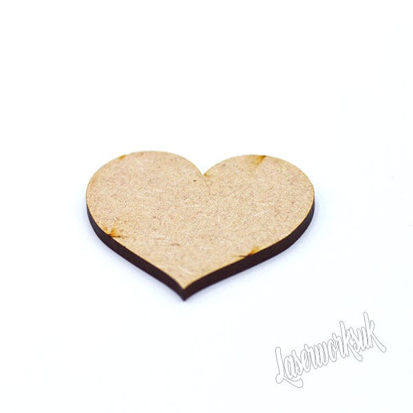 Wooden MDF Craft Hearts Wooden shapes - LaserworksUK