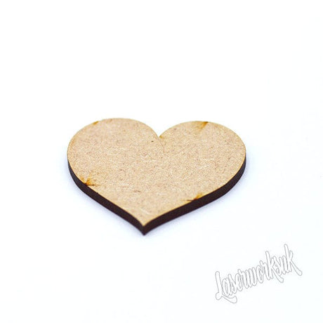 Wooden MDF Craft Hearts Wooden shapes - LaserworksUK