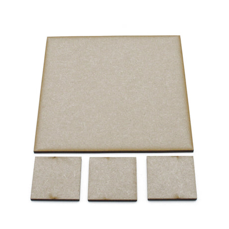 Wooden MDF Craft Square Shapes - LaserworksUK
