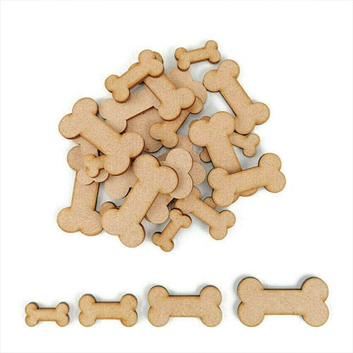 Wooden MDF Dog Bone Shapes | Pet Craft Bones - LaserworksUK