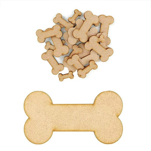Wooden MDF Dog Bone Shapes | Pet Craft Bones - LaserworksUK
