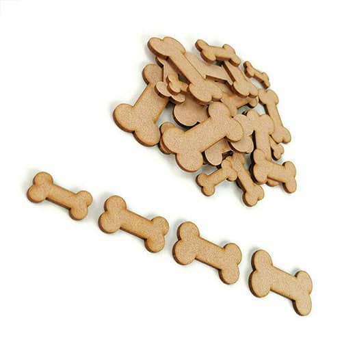 Wooden MDF Dog Bone Shapes | Pet Craft Bones - LaserworksUK