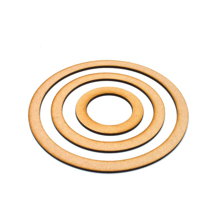Wooden MDF Rings | Mobile Dreamcatcher - LaserworksUK