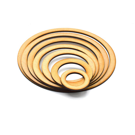 Wooden MDF Rings | Mobile Dreamcatcher - LaserworksUK