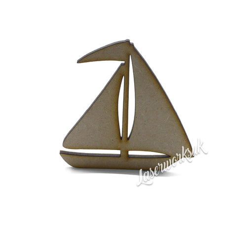Wooden MDF Sailing Boat | Yacht Shapes | Craft Shape - LaserworksUK