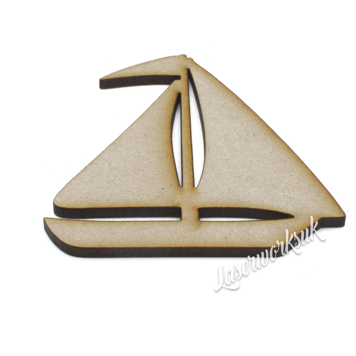 Wooden MDF Sailing Boat | Yacht Shapes | Craft Shape - LaserworksUK