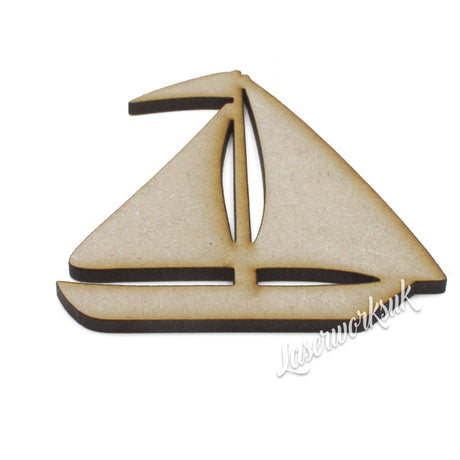 Wooden MDF Sailing Boat | Yacht Shapes | Craft Shape - LaserworksUK