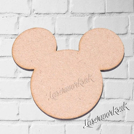 Wooden Mickey Minnie Mouse Head Craft Shapes - LaserworksUK