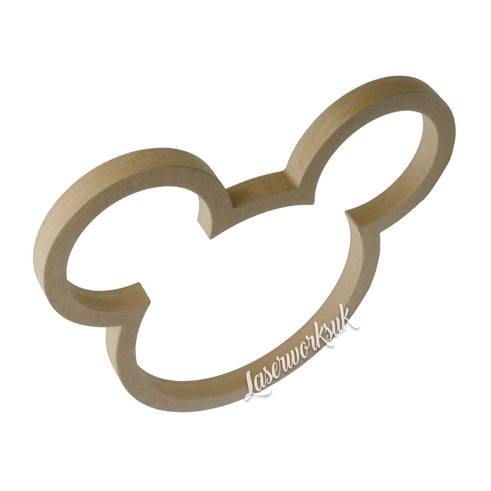 Wooden Mickey Mouse Head - 18mm Blank Shapes - Laserworksuk