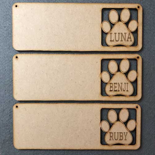 Wooden Personalised Pet Sign - LaserworksUK