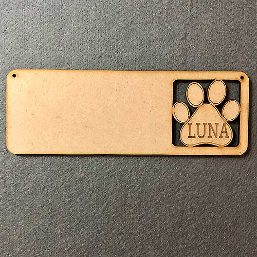 Wooden Personalised Pet Sign - LaserworksUK