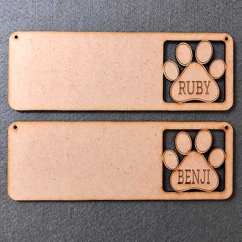 Wooden Personalised Pet Sign - LaserworksUK