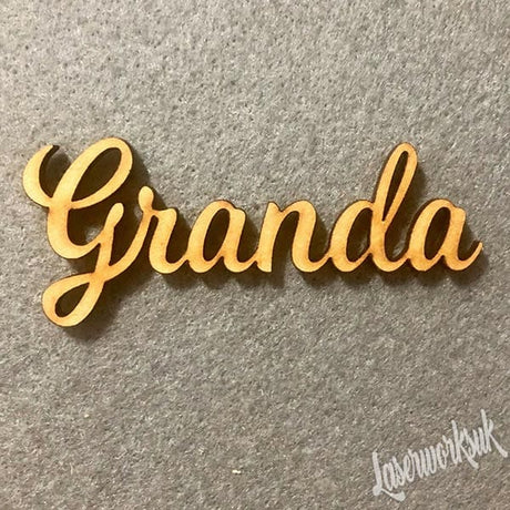 Wooden Script Words - Craft Names - Mum, Mummy, Mother, Mam, Mother - Laserworksuk