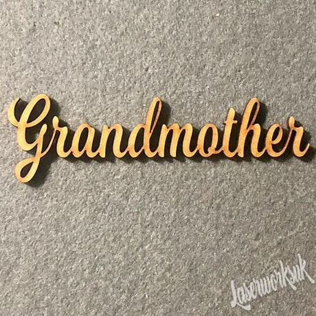 Wooden Script Words - Craft Names - Mum, Mummy, Mother, Mam, Mother - Laserworksuk