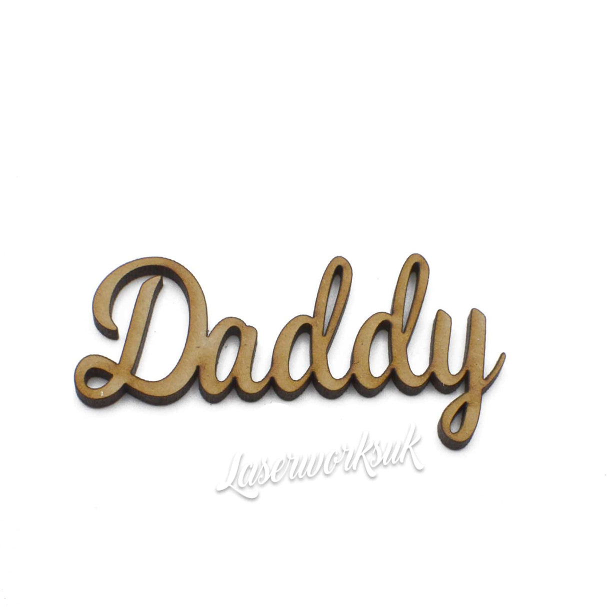 Wooden Script Words - Craft Names - Mum, Mummy, Mother, Mam, Mother - Laserworksuk