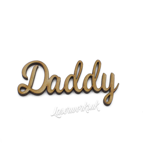 Wooden Script Words - Craft Names - Mum, Mummy, Mother, Mam, Mother - Laserworksuk