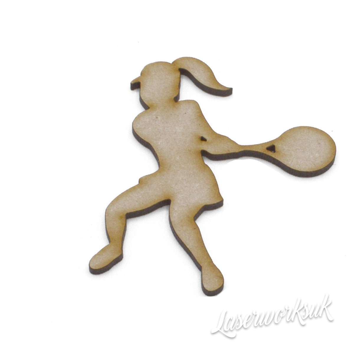 Wooden Tennis Player Boy and Girl - Craft Shapes - LaserworksUK