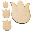 Wooden Tulip Craft Flower Shapes - Perfect For Crafts - LaserworksUK