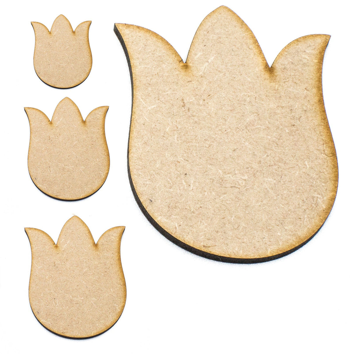 Wooden Tulip Craft Flower Shapes - Perfect For Crafts - LaserworksUK