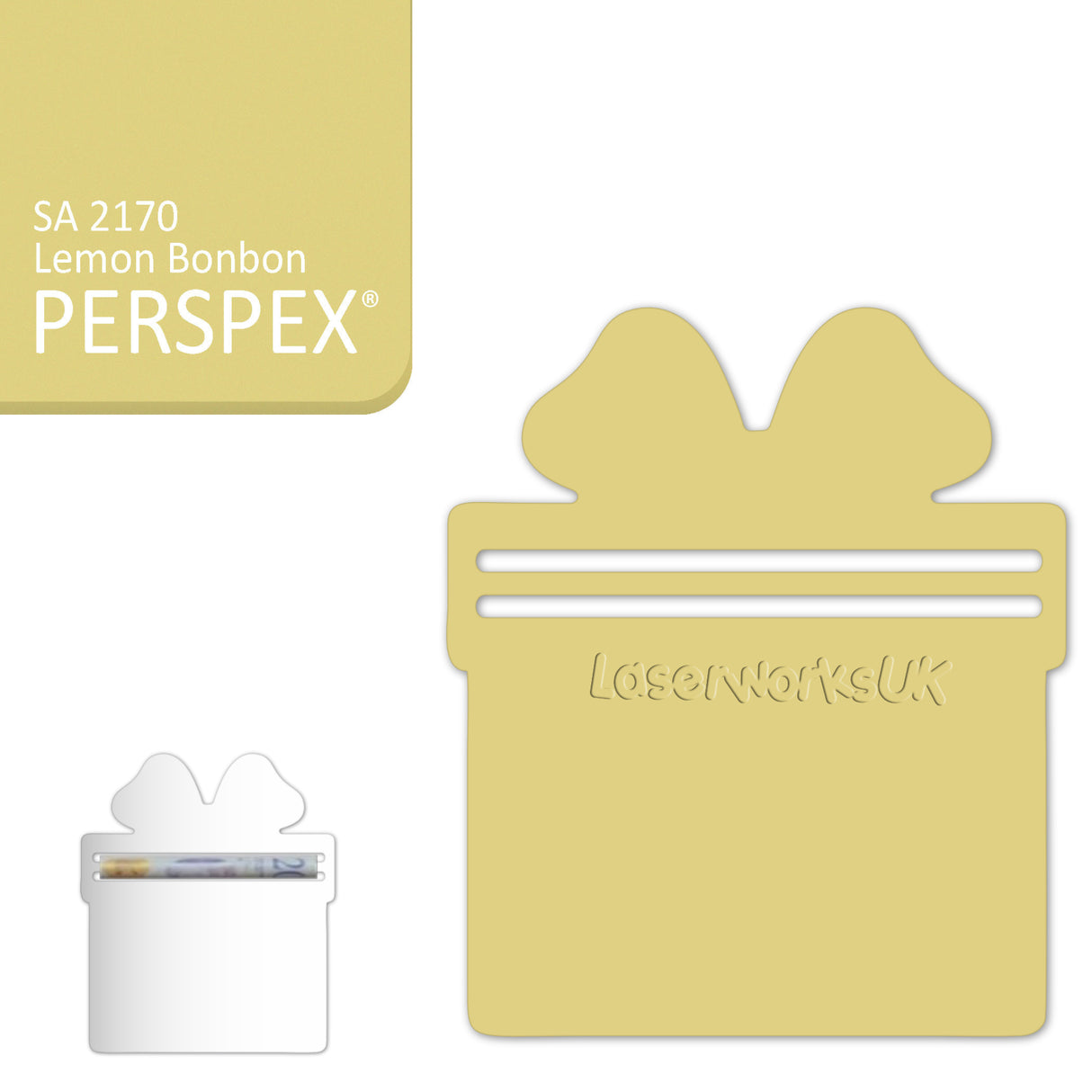 Acrylic Present Money Holder (Pack of 5) - Laserworksuk