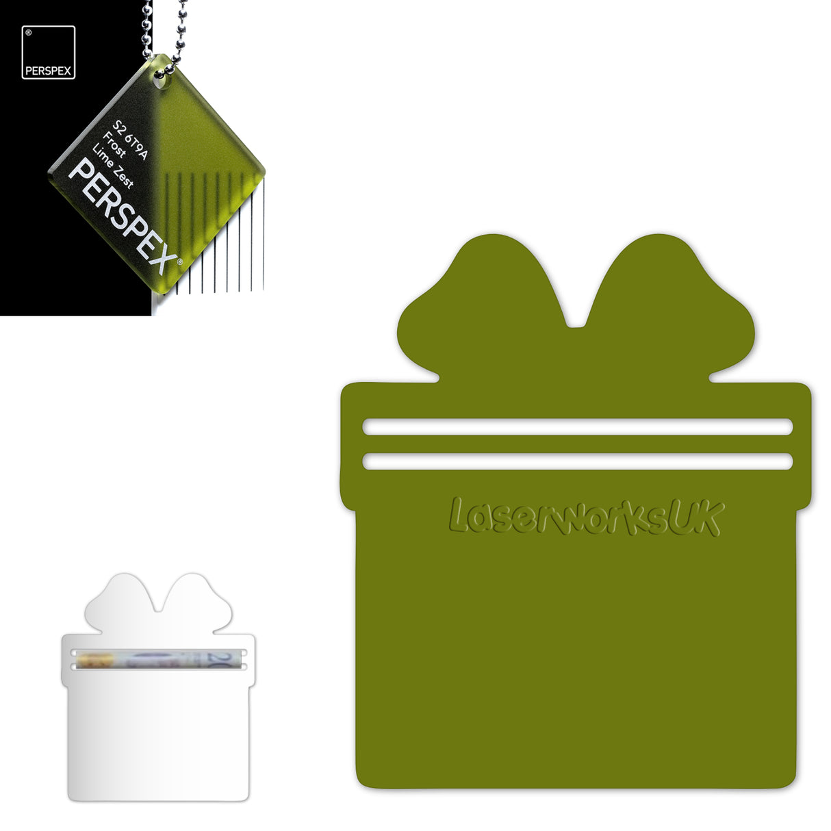 Acrylic Present Money Holder (Pack of 5) - Laserworksuk