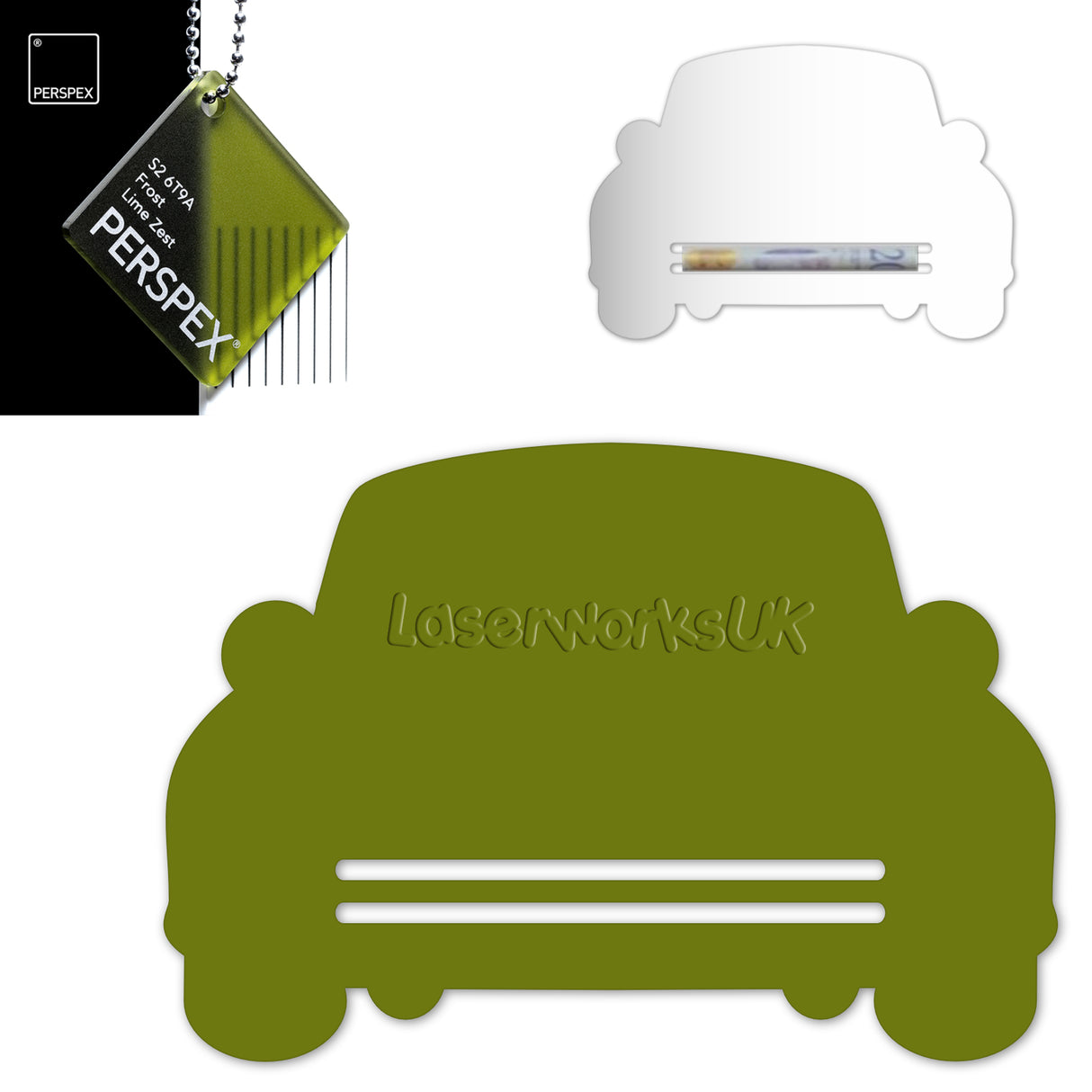 Acrylic Wedding Car Gift Money Holder Blanks - Laserworksuk