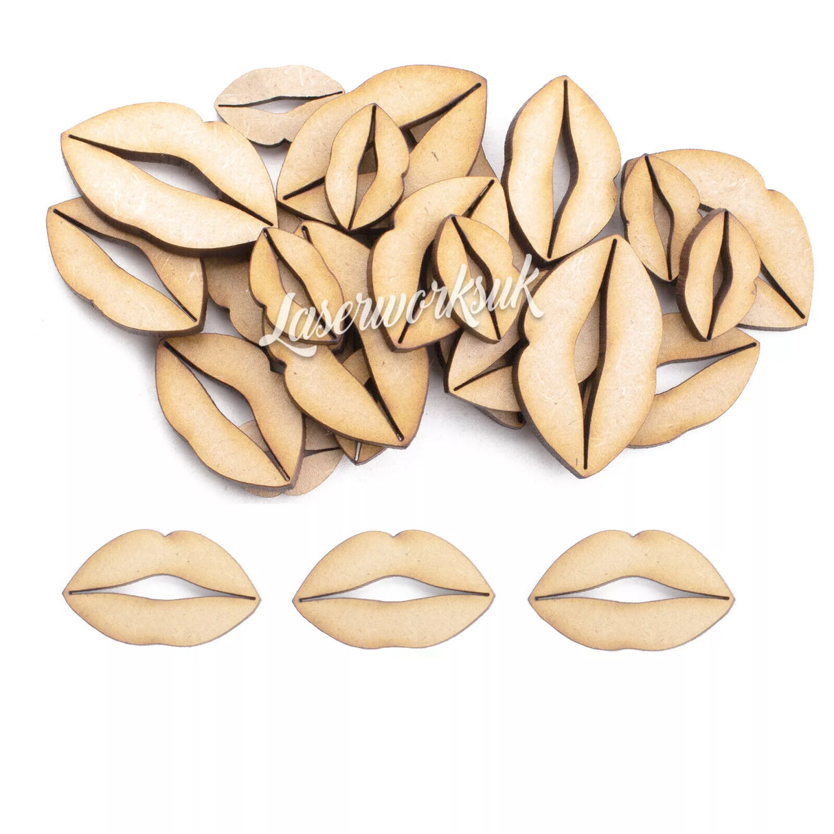 MDF Lip Shapes For Crafts - LaserworksUK