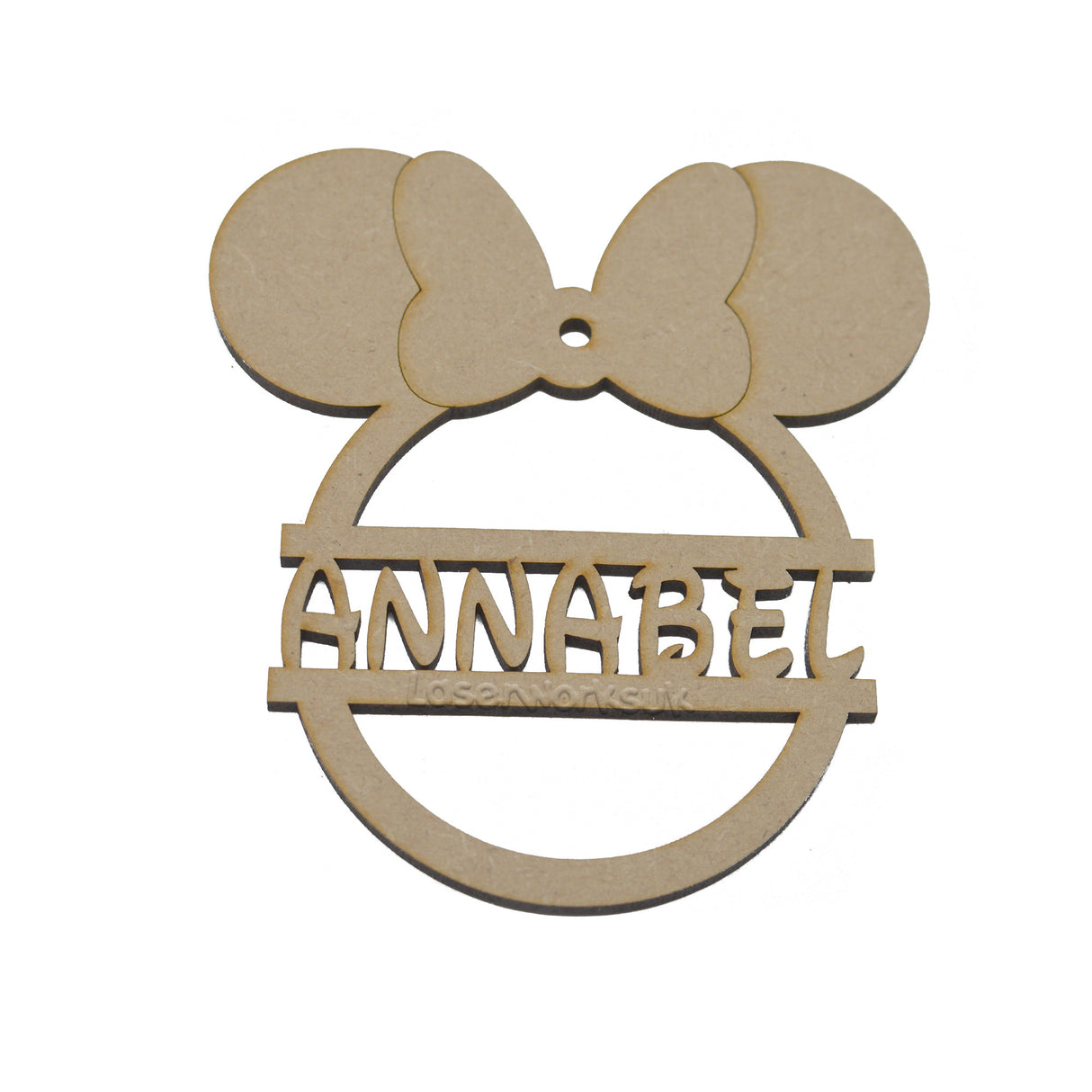 Personalised Mickey & Minnie Mouse Style Christmas Tree Bauble - LaserworksUK