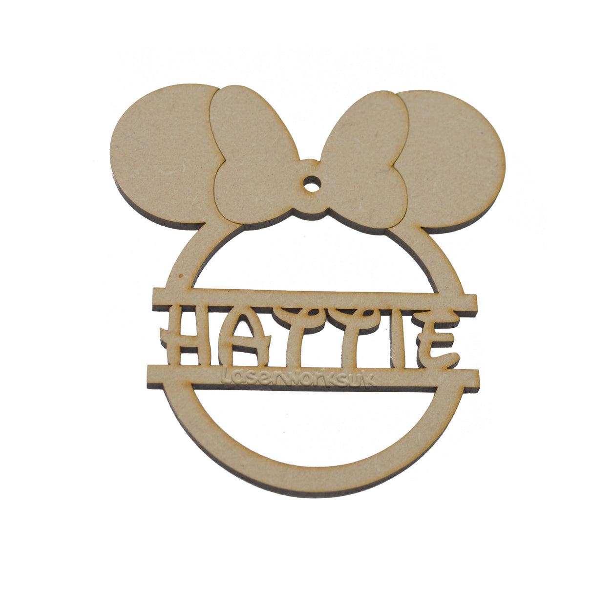 Personalised Mickey & Minnie Mouse Style Christmas Tree Bauble - LaserworksUK
