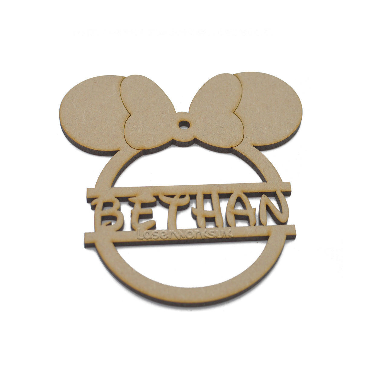 Personalised Mickey & Minnie Mouse Style Christmas Tree Bauble - LaserworksUK