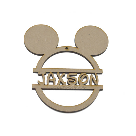 Personalised Mickey & Minnie Mouse Style Christmas Tree Bauble - LaserworksUK