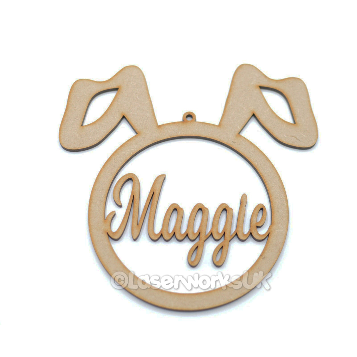 Personalised Named Easter Bunny Tags - LaserworksUK