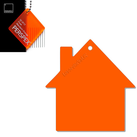 Acrylic New Home Keyring - Acrylic House Blank - Laserworksuk