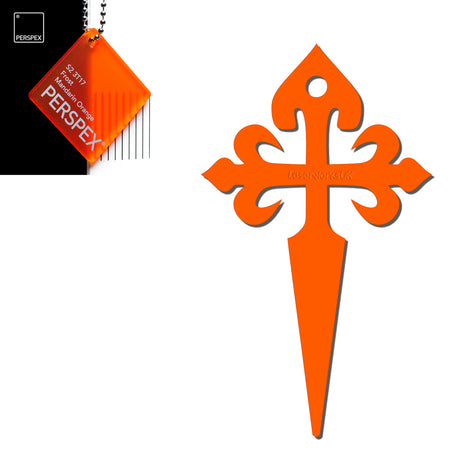 Camino de Santiago - St James Cross Keyring - Laserworksuk