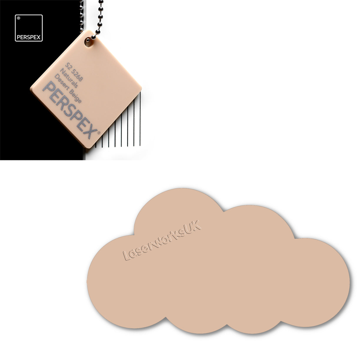Acrylic Clouds - Nursery Blanks (20cm Pack of 2) - Laserworksuk
