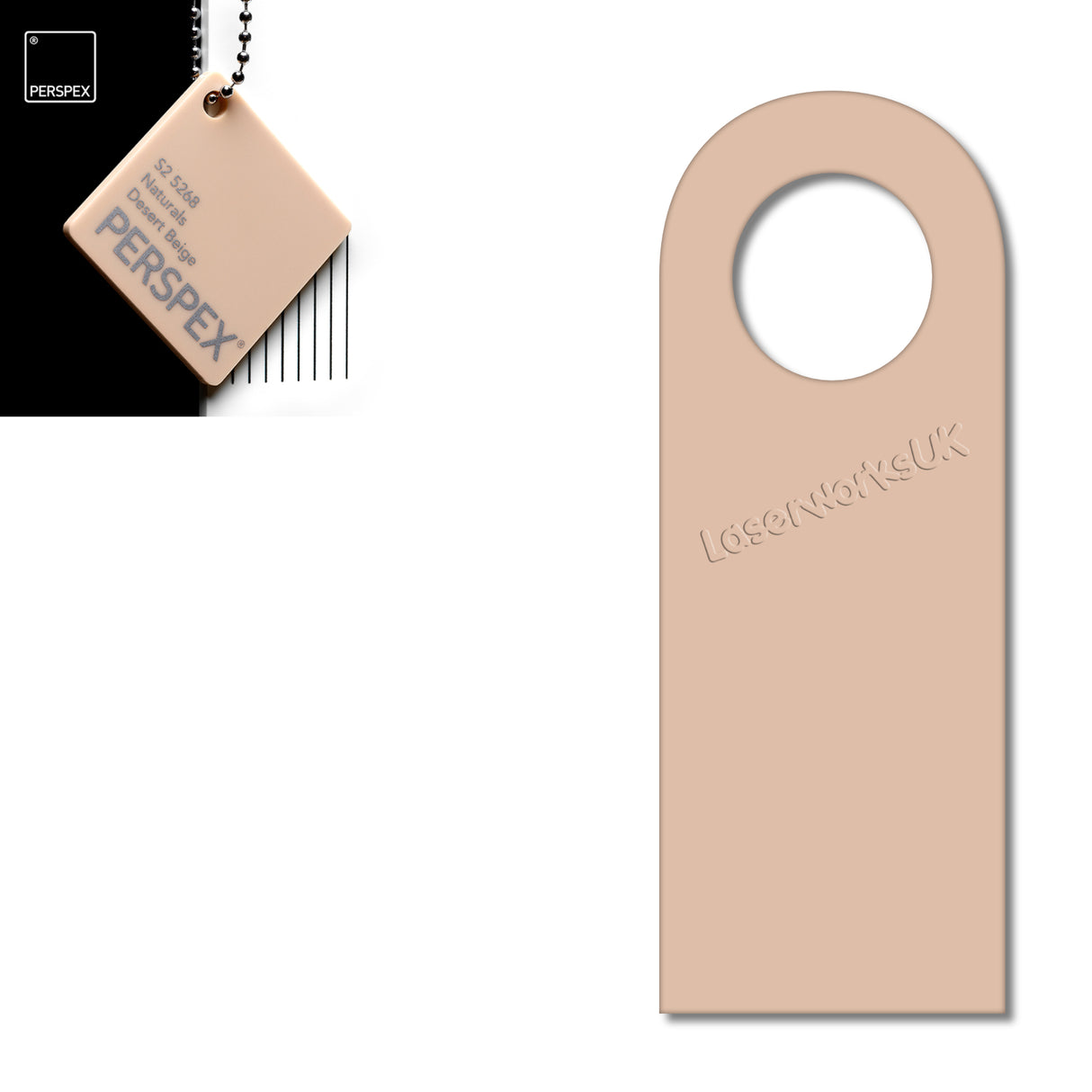 Acrylic Door Hanger Blanks - Style 5 - Laserworksuk