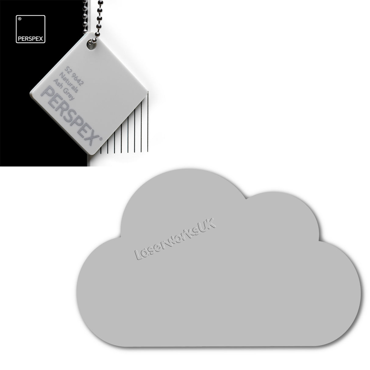 Cast Acrylic Cloud Shapes - Nursery Blanks (10cm Pack of 5) - Laserworksuk