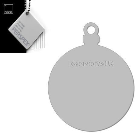 Acrylic Christmas Bauble Blanks (10cm Pack of 5) - Laserworksuk