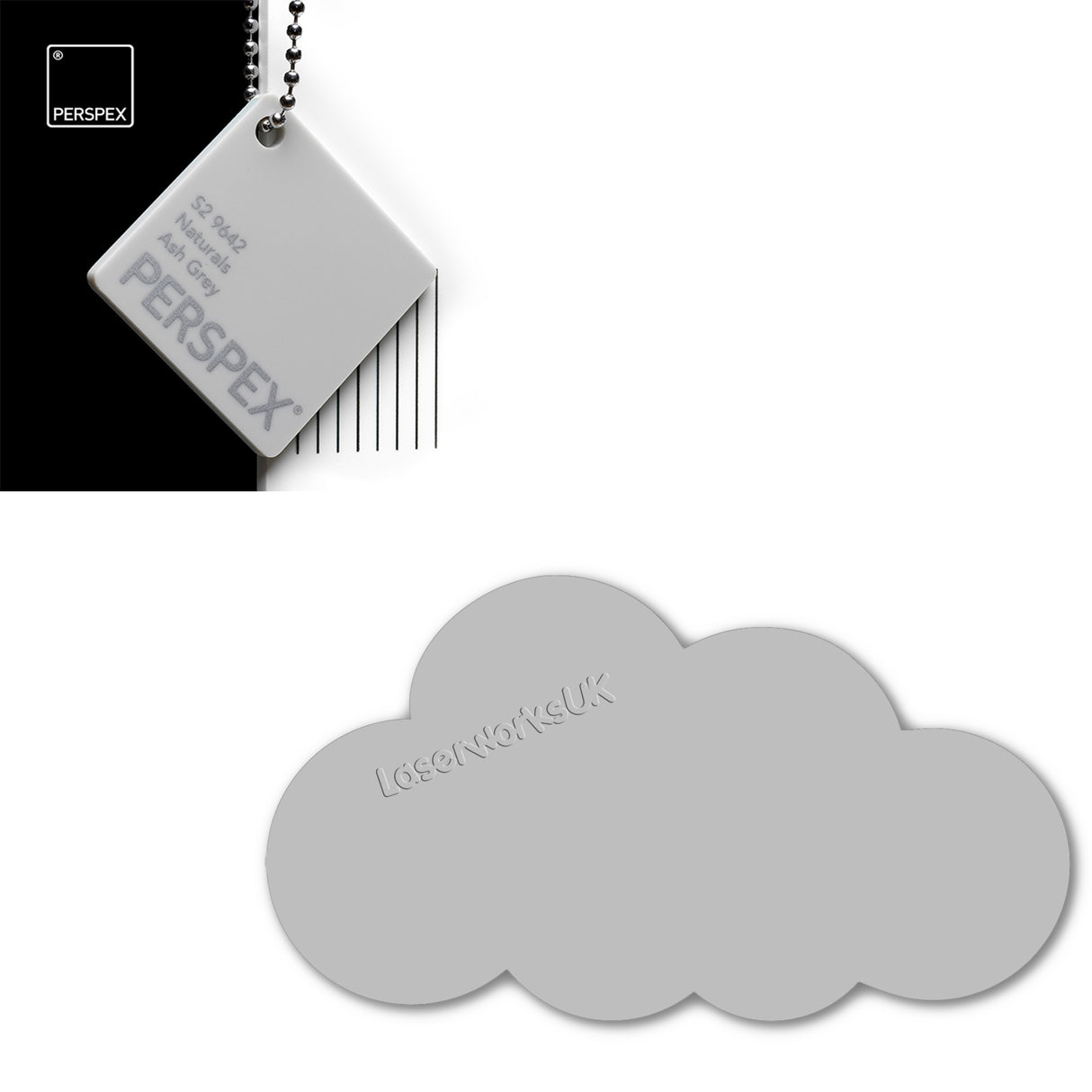Acrylic Clouds - Nursery Blanks (20cm Pack of 2) - Laserworksuk