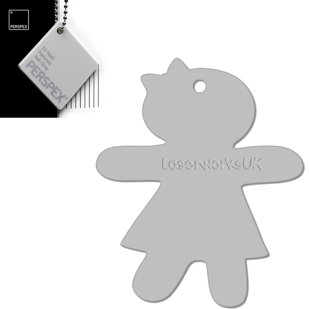 Acrylic Christmas Gingerbread Girl Decorations (Pack of 12) - Laserworksuk