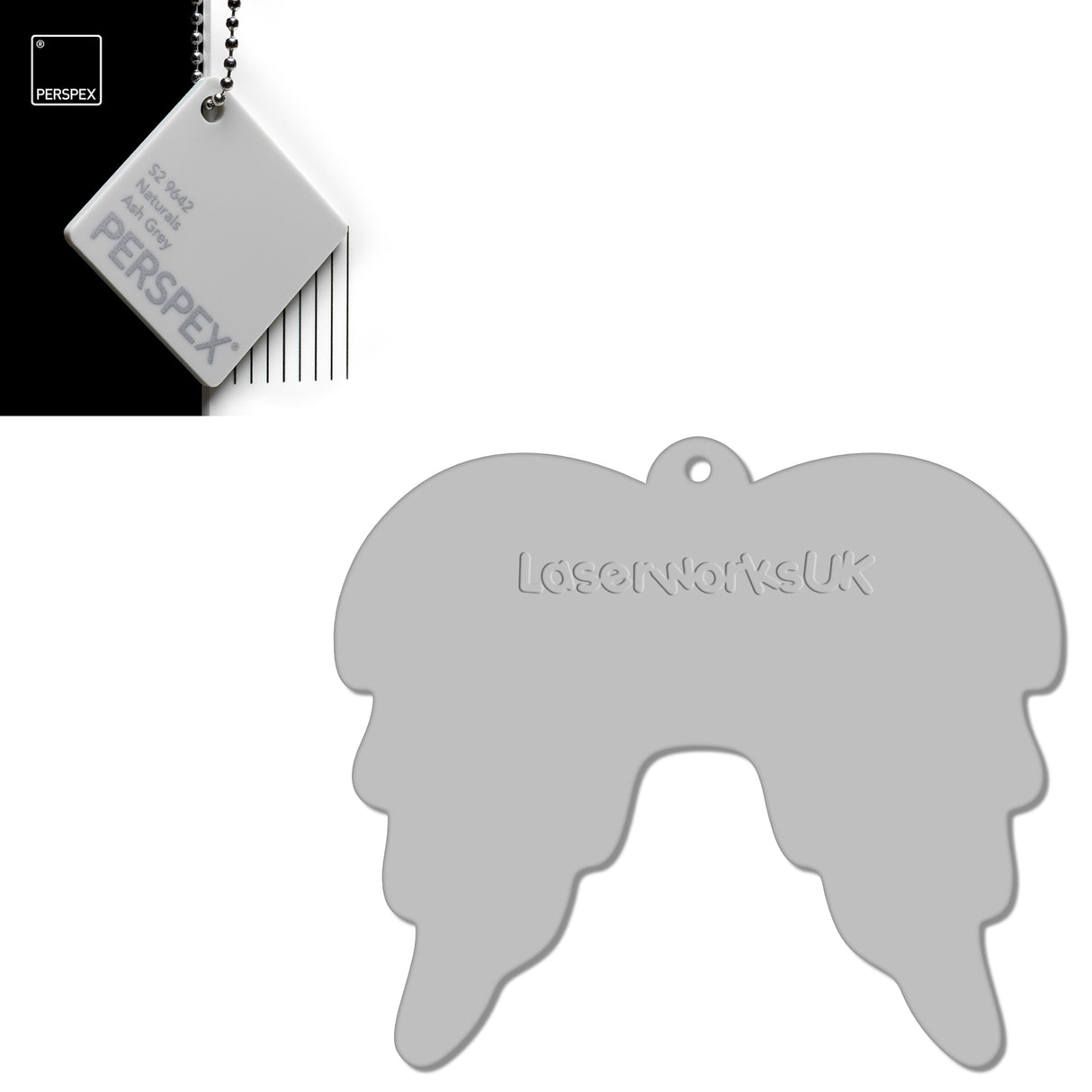 Acrylic Christmas Angel Wings Blanks (10cm Pack of 5) - Laserworksuk