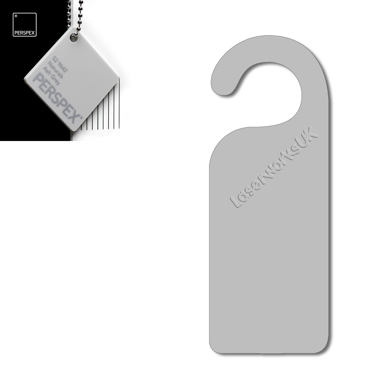 Acrylic Door Hanger Blanks - Style 1 - Laserworksuk