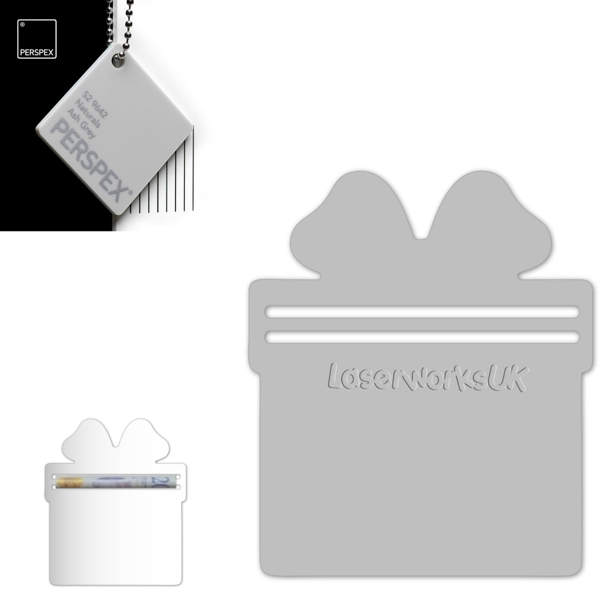 Acrylic Present Money Holder (Pack of 5) - Laserworksuk