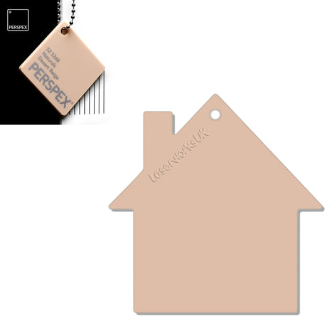 Acrylic New Home Keyring - Acrylic House Blank - Laserworksuk