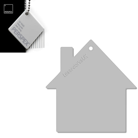 Acrylic New Home Keyring - Acrylic House Blank - Laserworksuk