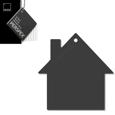 Acrylic New Home Keyring - Acrylic House Blank - Laserworksuk