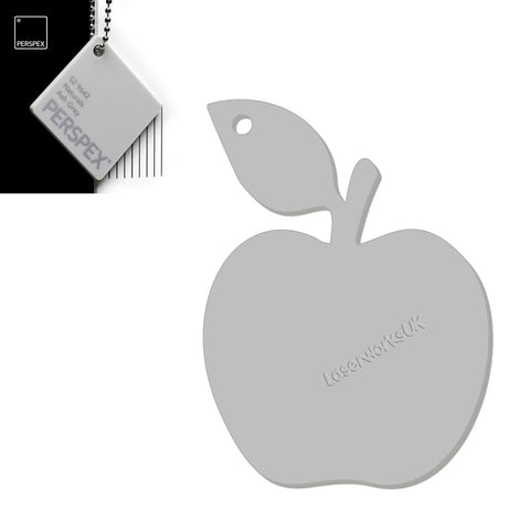 Acrylic Apple Keyring - Laserworksuk